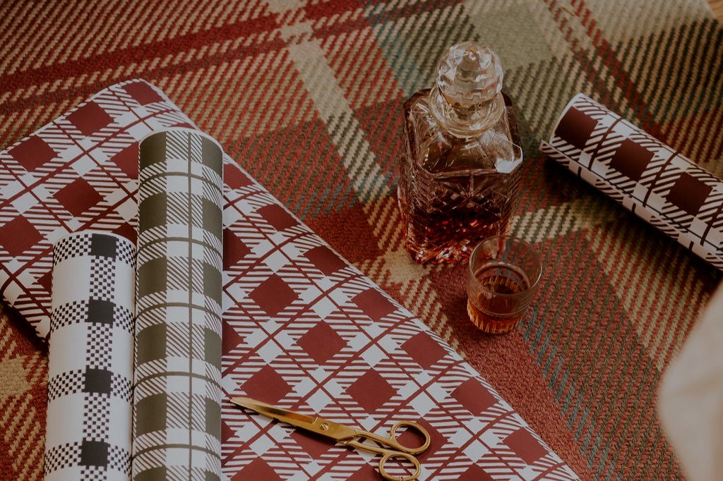 Traditional Farmhouse Check Wrapping Paper Collection