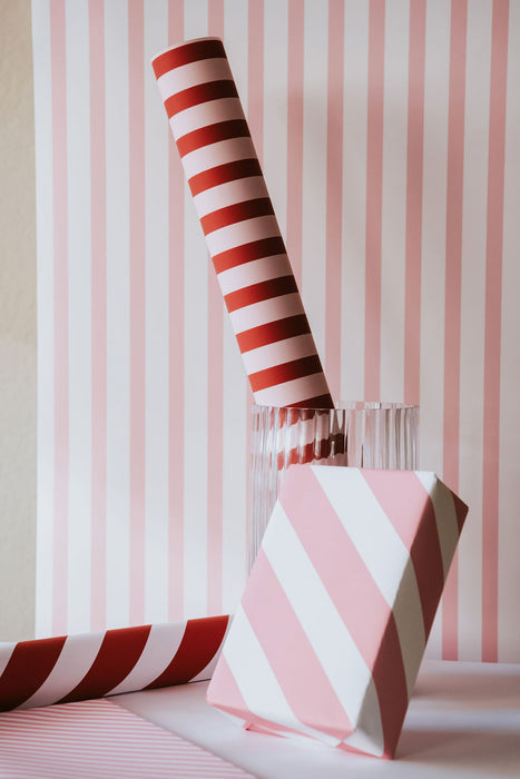 Valentine's Candy Stripe Wrapping Paper