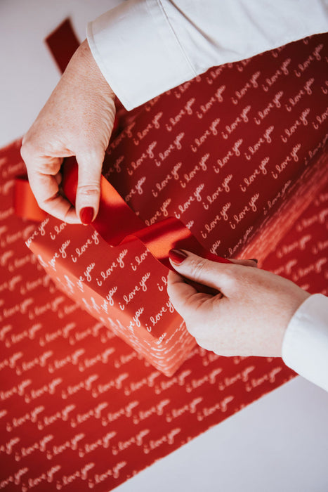 Valentine's Love Script Wrapping Paper