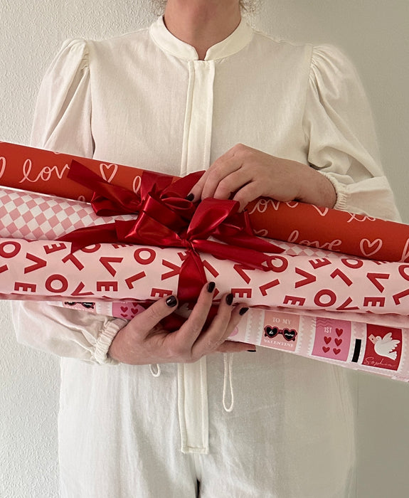 Valentine's Love Script Wrapping Paper