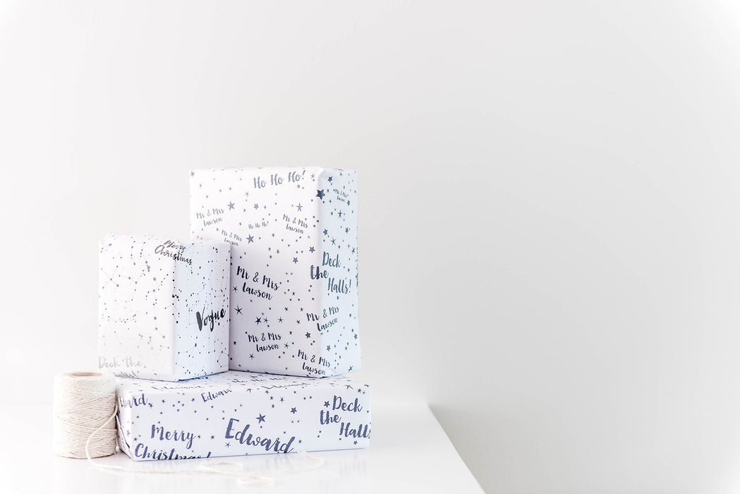 Personalisierter Geschenkpapier-Nachthimmel