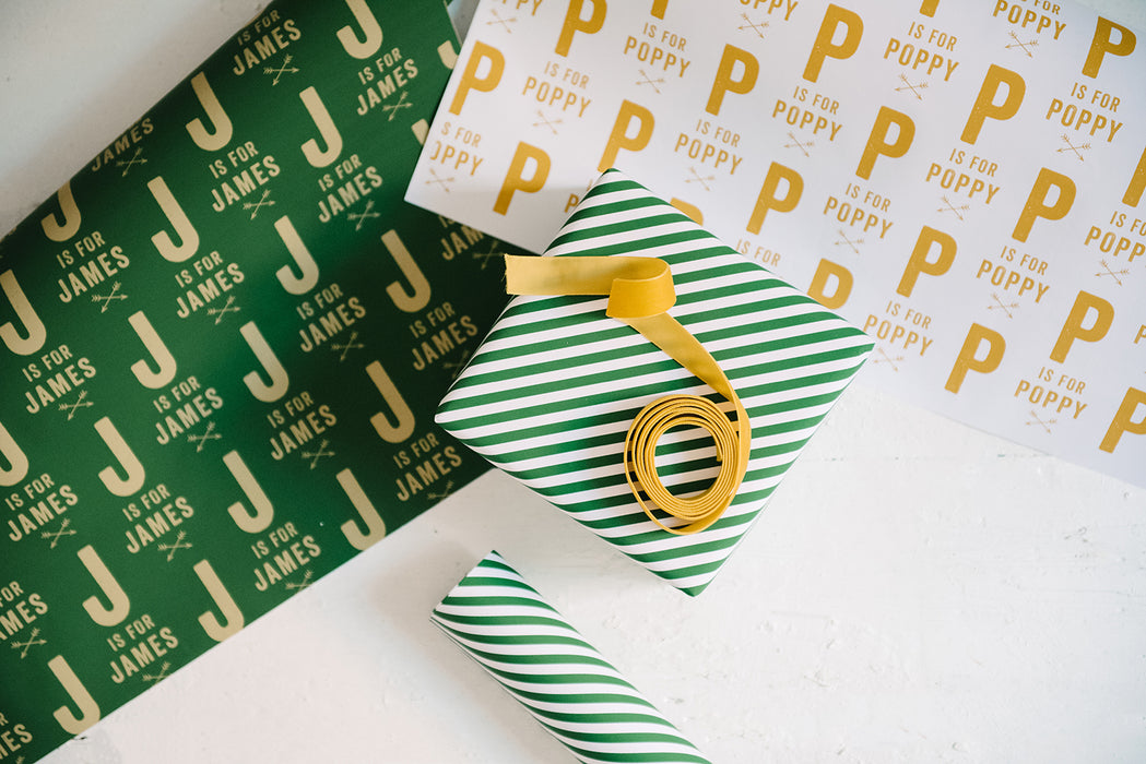 Gold Stripe Wrapping Paper