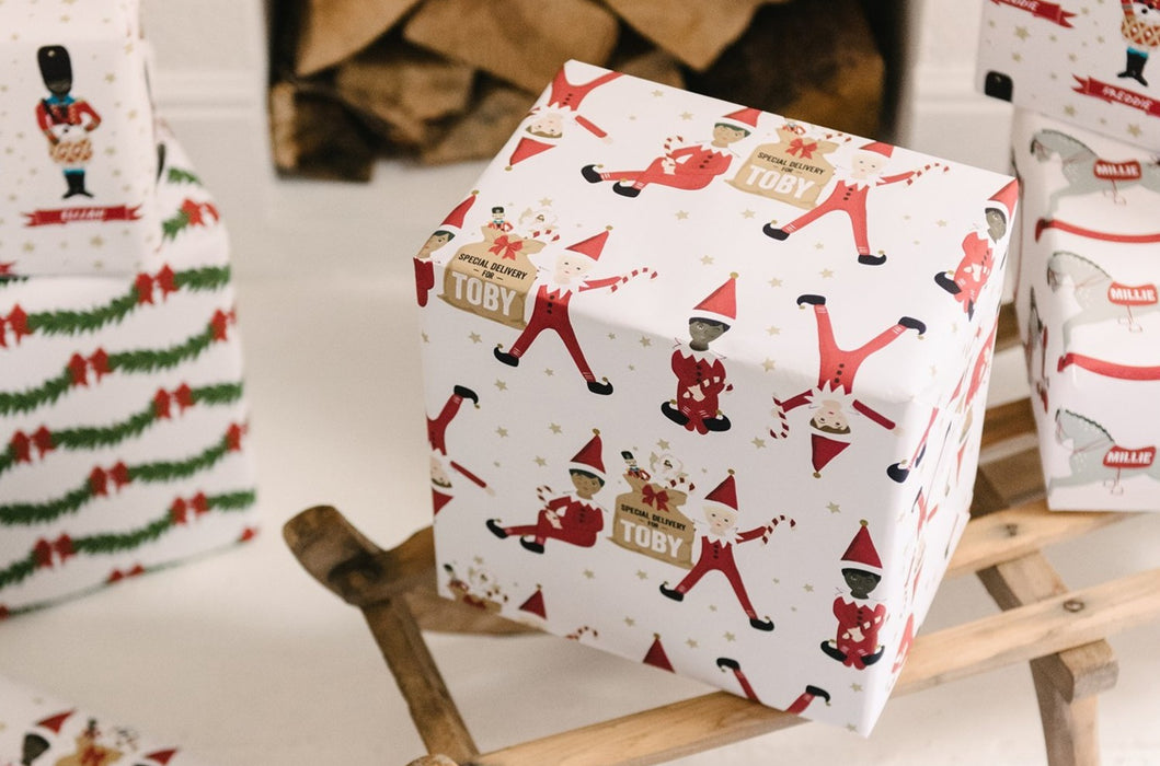 Personalised Little Elf Wrapping Paper