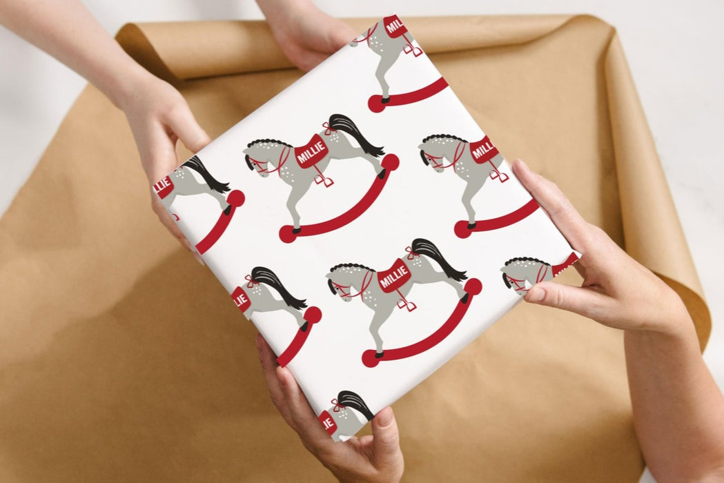 Personalised Rocking Horse Wrapping Paper
