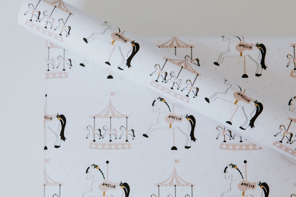 Personalised Carousel Wrapping Paper
