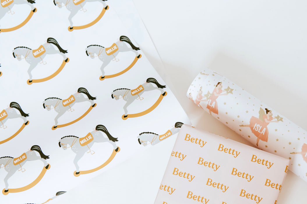 Personalised Rocking Horse Wrapping Paper