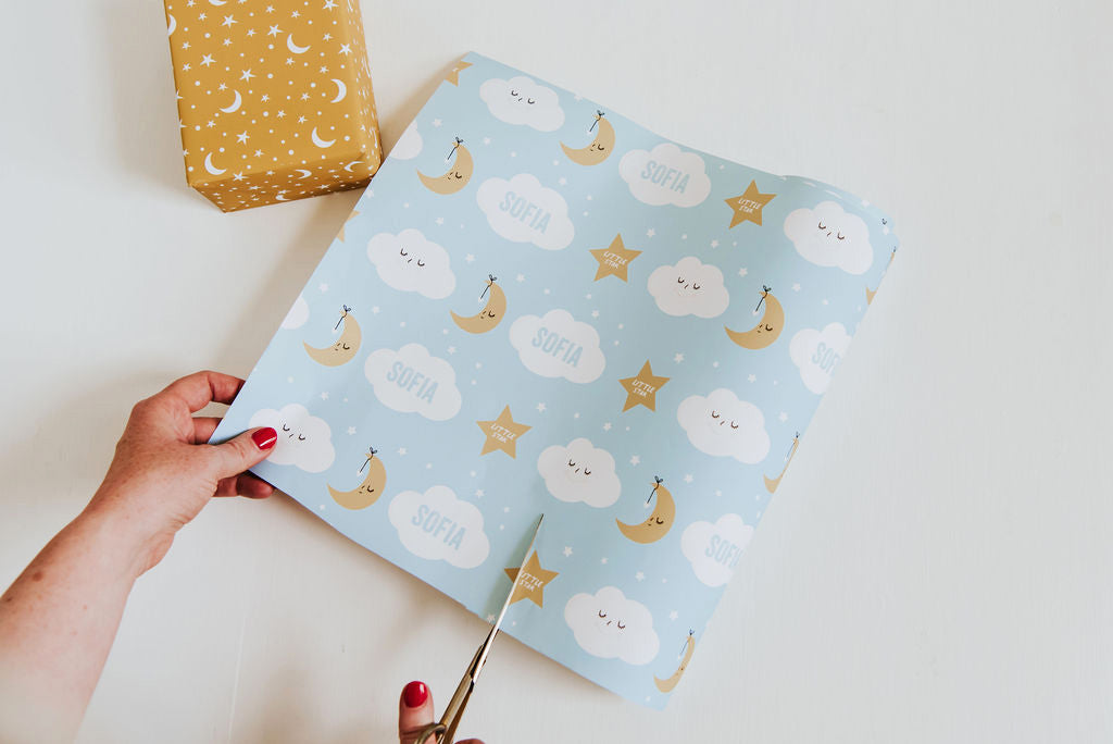 Personalised Clouds Wrapping Paper
