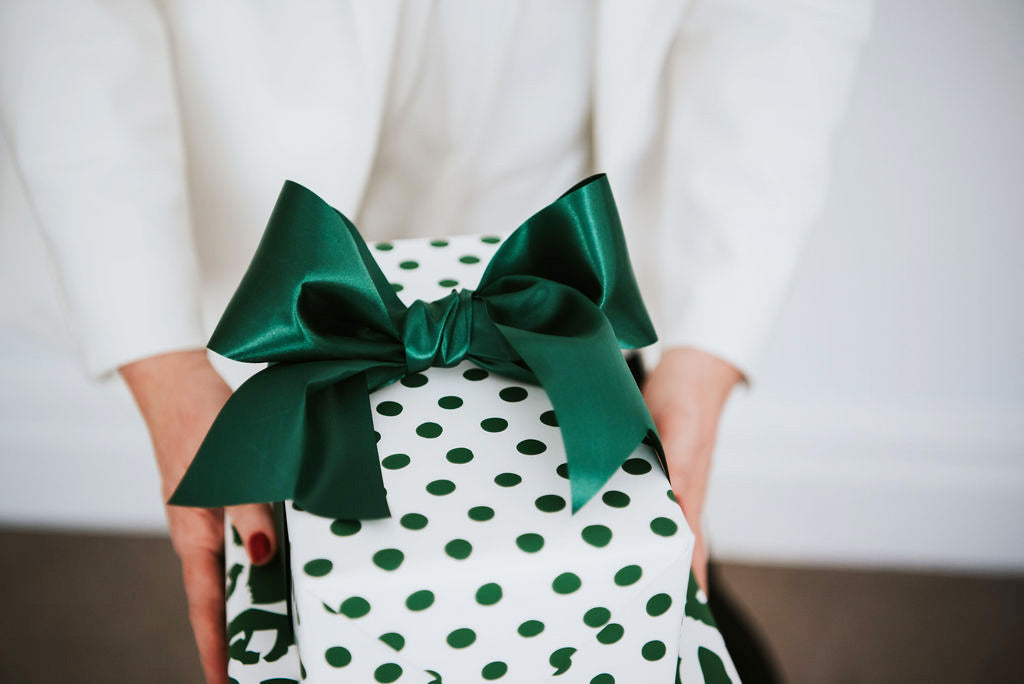 Green Polka Wrapping Paper
