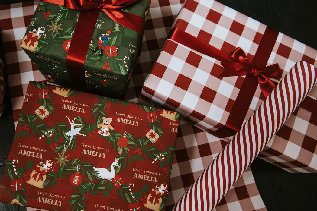 Papier Cadeau Contes de Noël Personnalisés