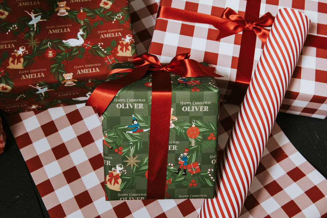 Personalisiertes Weihnachtsgeschichten-Geschenkpapier