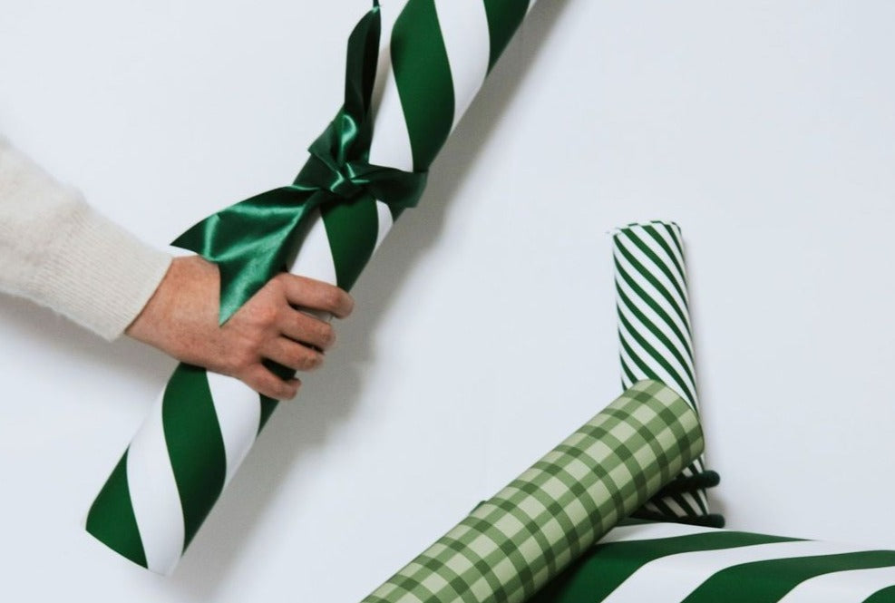 Green Stripe Wrapping Paper